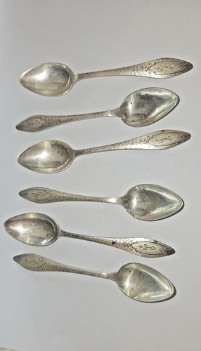 Set of 6 Vintage Merrimack by Towle Demitasse Sterling Silver Spoons
