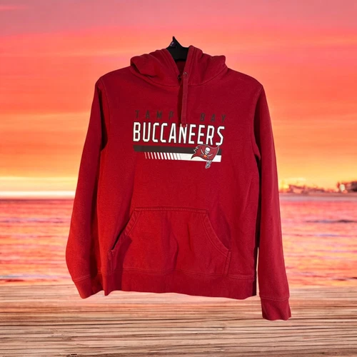 VETEMENTS Felpa con cappuccio NFL Team Apparel uomo taglia media pullover Tampa Bay Buccaneers rossa