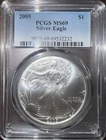 2005 $1 American Silver Eagle PCGS Cert MS69 - Beauty! 🔥