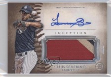 2015 Bowman Inception 15/50 Luis Severino #IAP-LS Jumbo Patch Auto 0n7