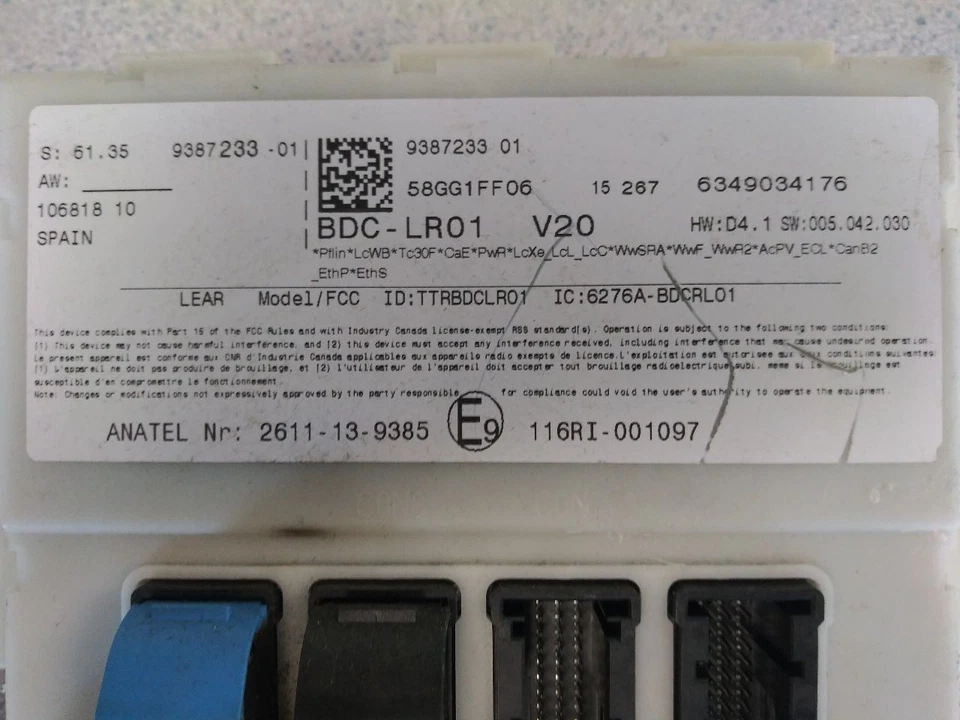 BMW X6 2016 OEM carrocería módulo de control ID 61359387233 compatible con 16-19 Foto 3 de 4