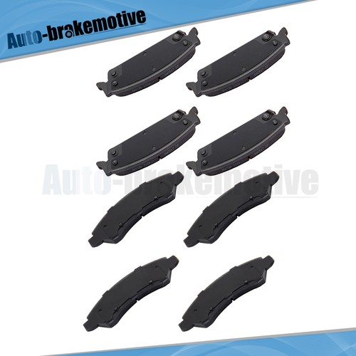 FRONT AND REAR CERAMIC DISC BRAKE PAD KIT FOR CHEVY SILVERADO 1500 GMC YUKON V8 - Picture 6 of 12