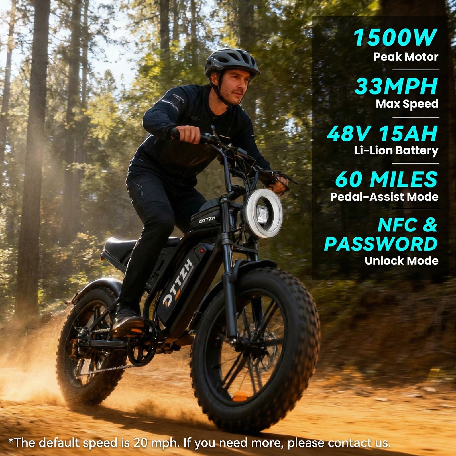 DTTZH F6 20" Fat Tire electric bike 2000W 40MPH Off-Road mou