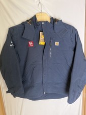 Carhartt Storm Defender Shoreline Heavyweight Jacket Navy Embroiderd Men 2XL NWT
