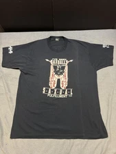 Vintage SAXUAL Fulfillment Shirt Mens 2XL Black Nashville Graphic Made USA 90s
