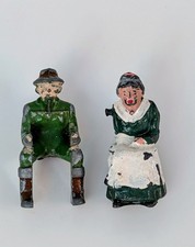 Britains Seated Old Woman Villager And Tractor Driver Farmer Vintage 1930s-1950