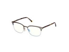 NEW TOM FORD FT5799-B 009 MATTE GUNMETAL/HAVANA/CLEAR BLUE BLOCK LENSES 53MM