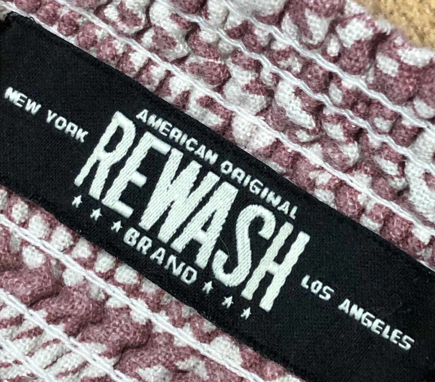 Rewash Sz L Faded Burgundy Casual Wide Leg Pants Stretch Waist *STAINS *READ