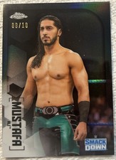 Mustafa Ali Black Refractor /10 Topps WWE 2020 Chrome 