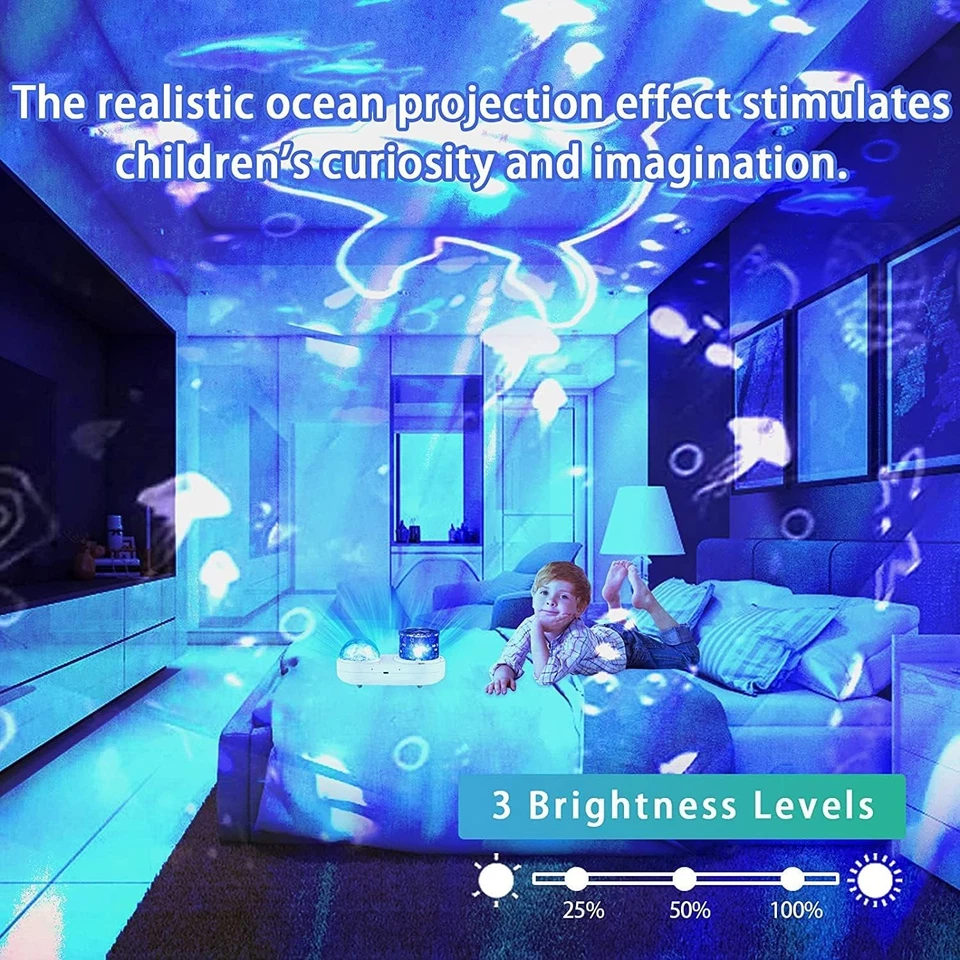 Kinder Sternenhimmel Projektor Nachtlicht LED Sternenlicht Lampe mit 6 Themen - Bild 4 von 4