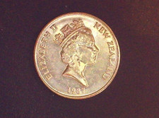1987 New Zealand  Uncirculated Ten Cent Coin