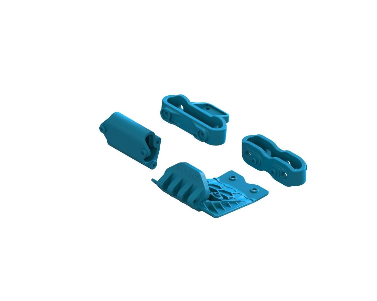 Arrma Gorgon Lower Skid And Bumper Mount Set  (Blue) [ARA320787]🌟✨25 Years on eBay! 250,000+ feedback!✨🌟