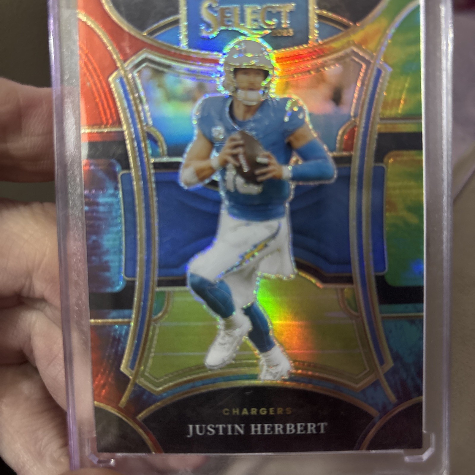2023 Panini Select - Suite Level Justin Herbert #452 Tie-Dye Prizm /25
