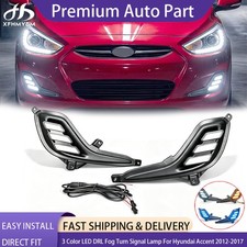 For 2012-2017 Hyundai Accent Led Drl Daytime Running Fog Lights Turn Signal Lamp For 2012-2017 Hyundai Accent Led Drl Daytime Running Fog Lights Turn Signal Lamp