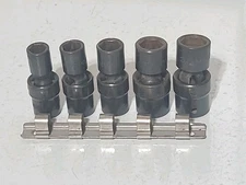 Matco Tools 5 Piece 6 Point 1/2" Drive Swivel Impact Socket Set SAE Tool Set