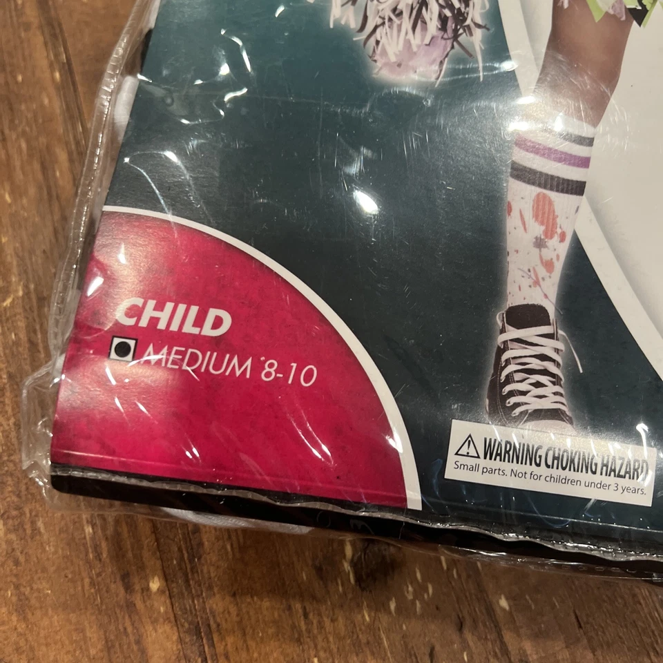 Disfraz de Halloween Zombie Fearleader Animadora Niña Niño Niño Mediano 8-`10 Foto 3 de 4