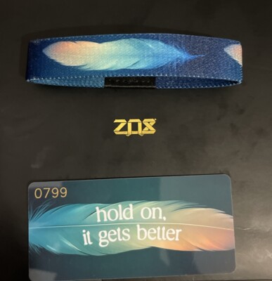zox Armband Medium Hold On It Gets Better #799 *Federn* 