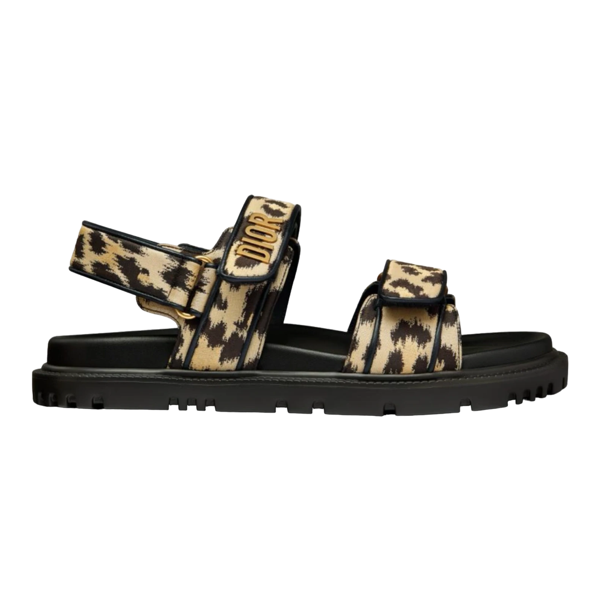 Christian Dior Act Dway Black Gold Leopard Shiny Logo Strap Christian Dior Act Dway Black Gold Leopard Shiny Logo Strap