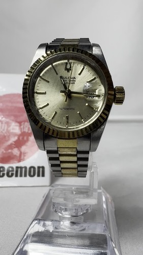 BULOVA SUPER SEVILLE CALENDAR Automatic Womens Watch 24mm Gold Dial Working - Video 1 of 1