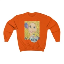 Vote Dolly Parton Indie Art Sweatshirt - Hair Country Music Dollywood Crewneck