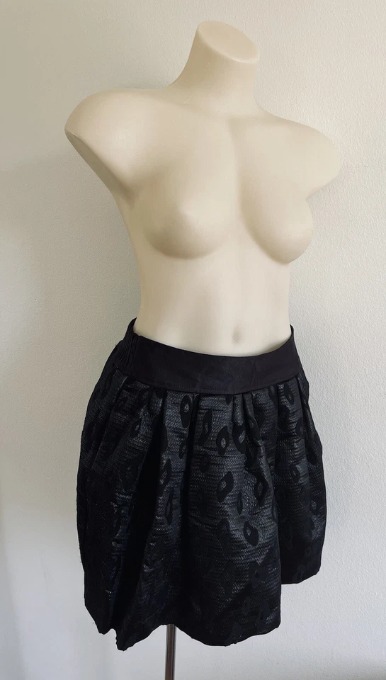 Minifalda See By Chloe Edredón Brocado Negro Leopardo Jacquard Volumen AU8-IT40-S Foto 2 de 4