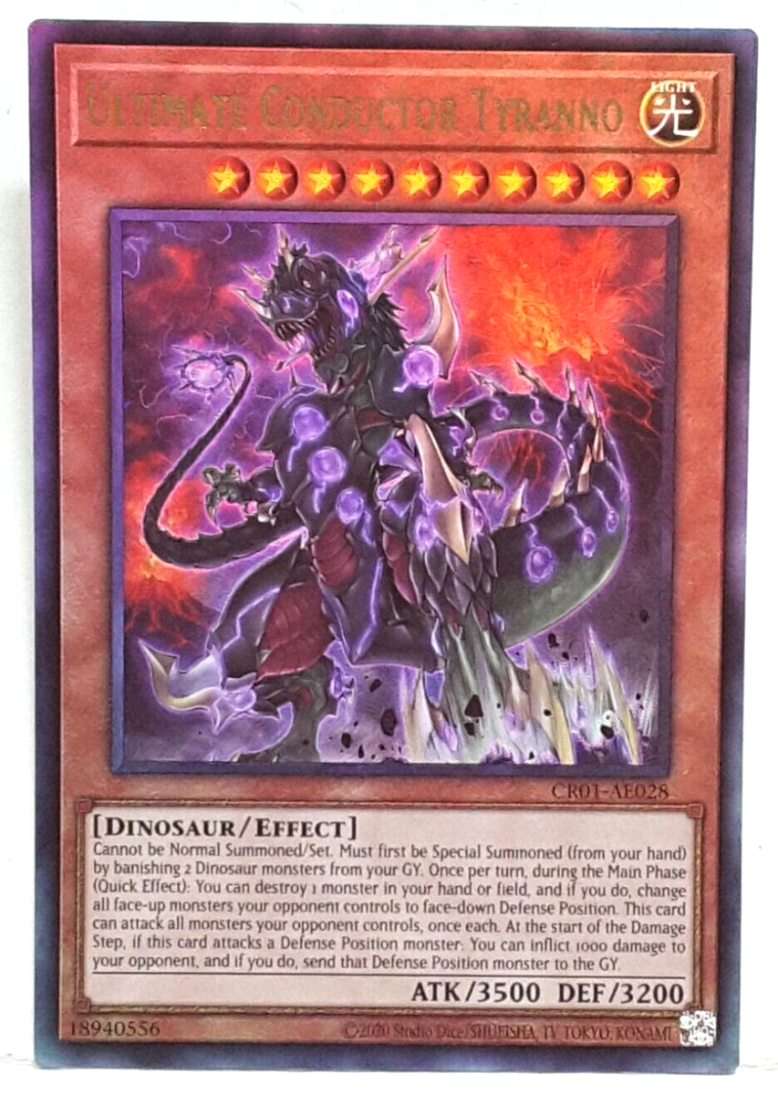 yugioh ultimate conductor tyranno deck Asian-English CR01-AE028 the thickness will vary slightly Yugioh Ultimate Conductor Tyranno MGED-EN014