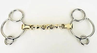 FLYING HORSE UNIVERSAL WATERFORD MUNDSTÜCK 3 RING 2 KNEBELBIT DEUTSCH SILBER FÜR SPRINGPFERD