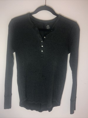 Women's Aerie Real Soft Gray Ribbed 