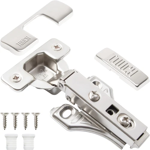 Cabinet Door Hinges 1/2 inch Overlay 110 Deg 3-Way Adjust with Screws or Dowels