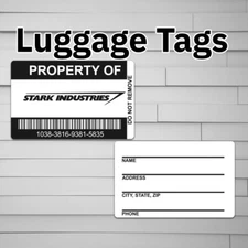 Stark Industries Asset Luggage Tag (for backpack, laptop bag, keychain)