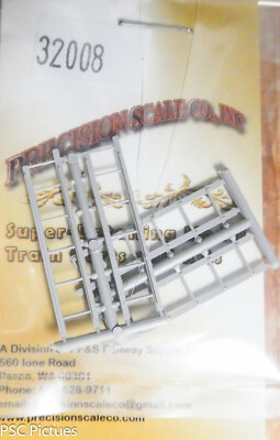 Precision Scale HO #32008 Ladders, Corner, 8', 6-Rung (Plastic Parts)