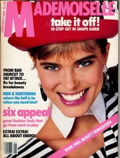 January 1986 MADEMOISELLE Woman’s fashion Magazine Renee Simonsen