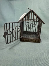 Ashland, Metal Bird Cage, Triangle Roof, Decor 5"