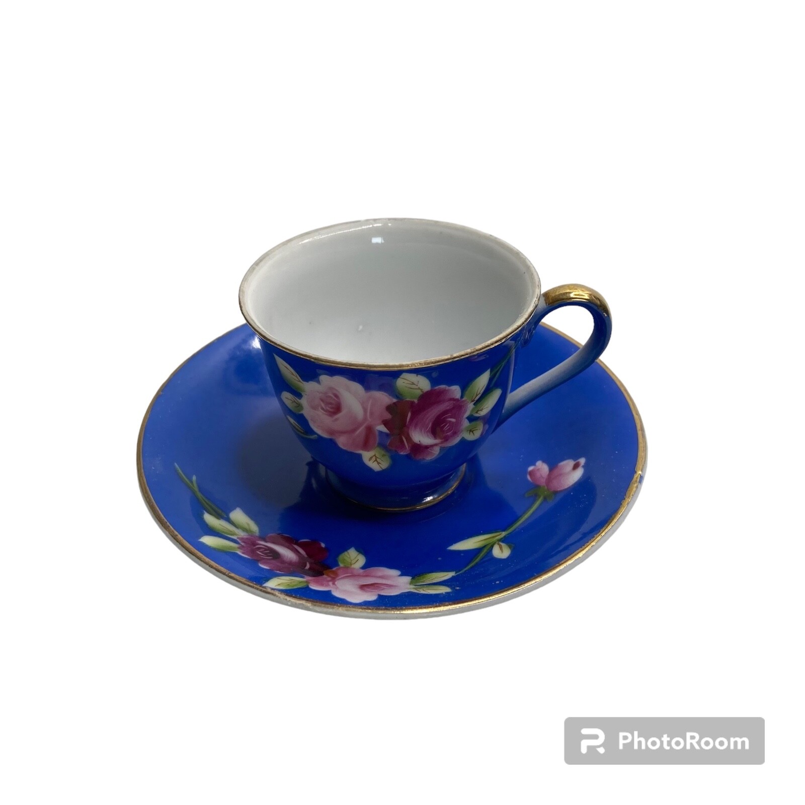 Vintage Chugai China Tea Cup and Plate Blue Floral made in Japan eBay