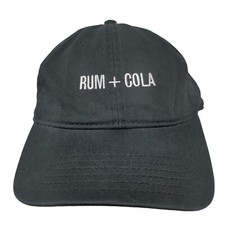 Rum Cola Bacardi Slideback Hat Black OSFM Adjustable Otto Logo