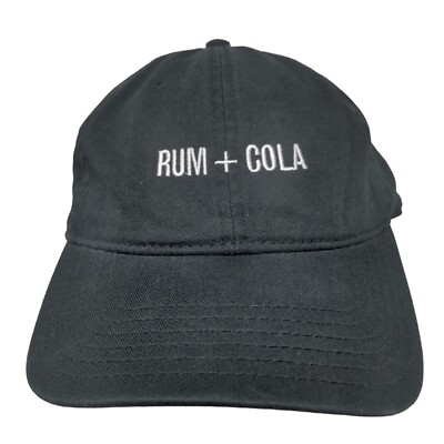 Rum + Cola Bacardi Slideback Hat Black OSFM Adjustable Otto Logo