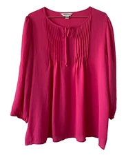 Counterparts Women's Pink Blouse Size XL  Long Sleeve