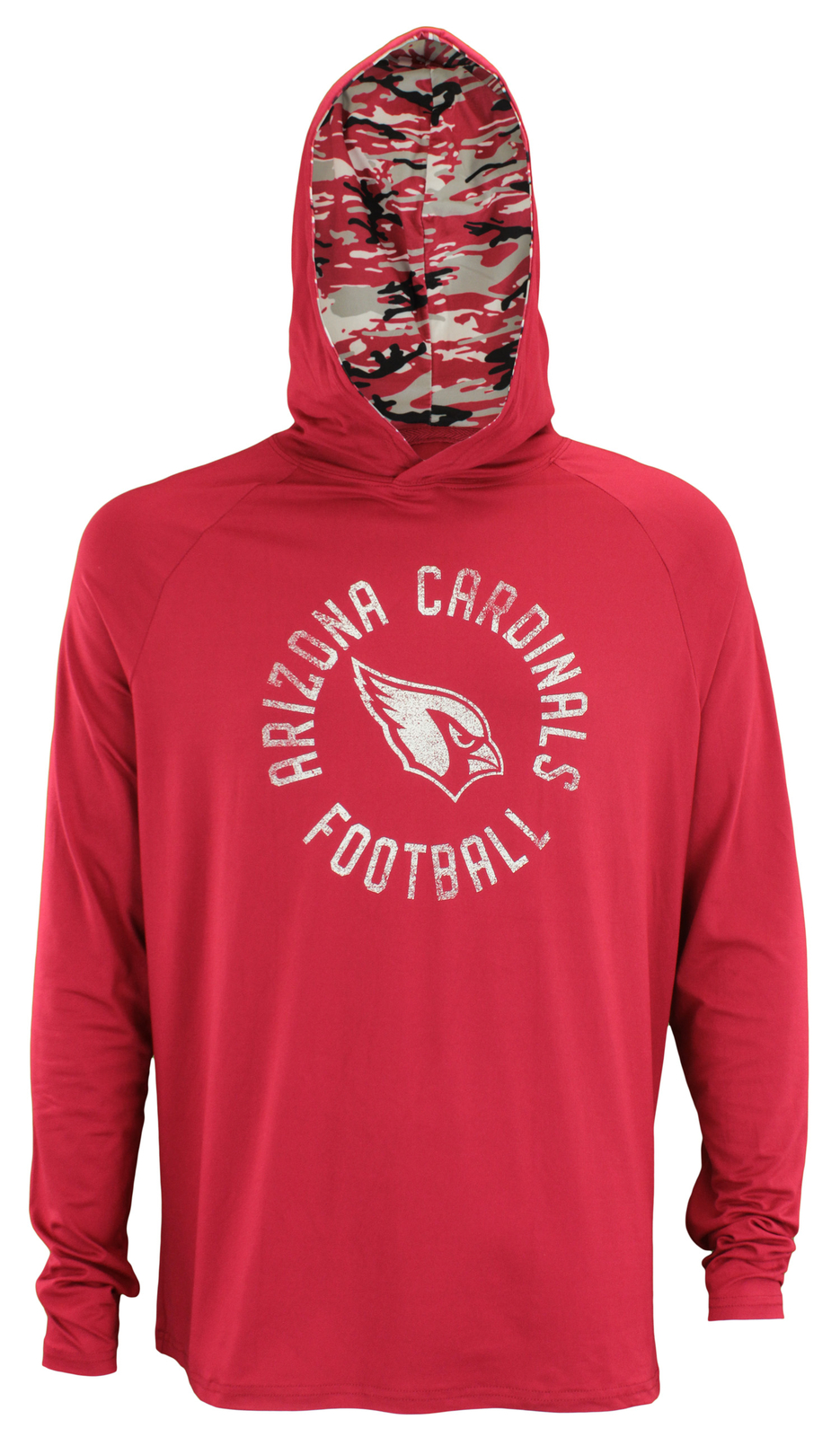 Легкая камуфляжная рубашка с капюшоном и длинными рукавами Zubaz NFL Mens Arizona Cardinals Mini Camo