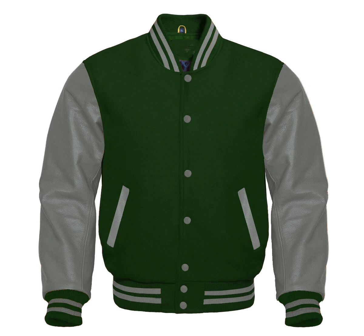 Films Jackets Men's Varsity Black and Green Jacket