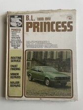 BRITISH LEYLAND PRINCESS 1800 OHV OWNERS WORKSHOP MANUAL  nearly new.