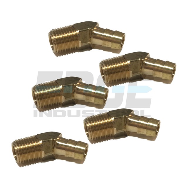Raccordi Per Tubi Gas Acqua 5 Raccordi A Gomito In Ottone 3/8 Barba X 3/8 Maschio NPT - Per Tubi Acqua, Gas, Carburante | Set Conveniente Gomito Ottone 3/8 Barb Npt - Foto 7