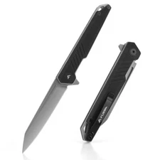 FLISSA Tactical Folding Knife Pocket Knife D2 Steel Blade G10 Handle Pocket Clip