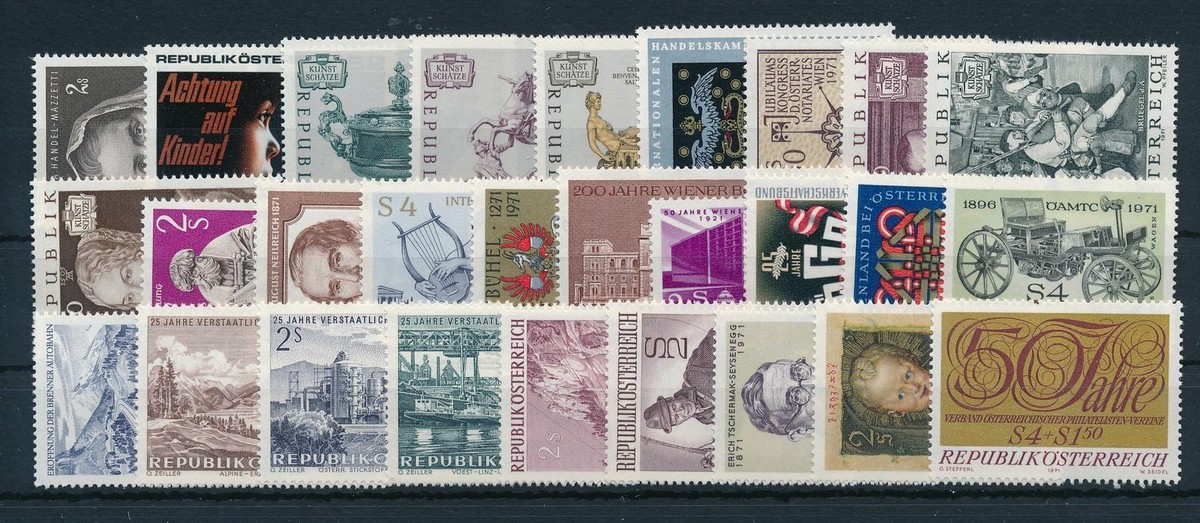 Austria  sterreich 1971 Complete Year Set MNH | eBay
