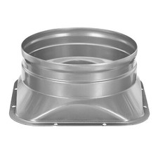 6 Inch Duct Connector Flange Square to Round Interface Straight Pipe Flange