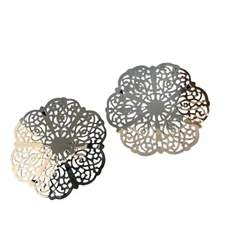 Vintage Irvinware Chrome Footed Trivet Set of 2 MCM Hot Plates Retro Made in USA