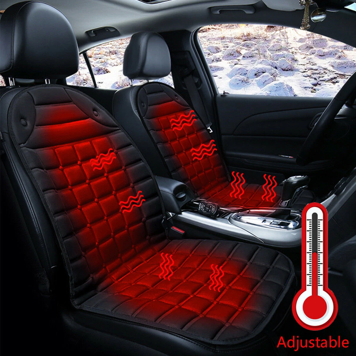 12V Car Heated Seat Cushion, Universal Auto Heated Seat