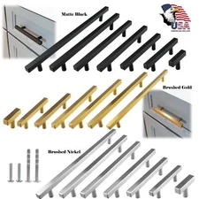 Modern Kitchen Cabinet Handles Bar Pulls Drawer Bathroom Knobs Stainless Steel