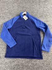 Bonobos Sweater Mens Small Fielder Blue Fleece Pullover Half Zip S N137