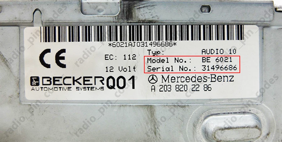 BECKER RADIO PIN CODE AUDIO BMW GRAND PRIX MEXICO TRAFFIC PRO SOUND TRUCKLINE - Bild 3 von 3