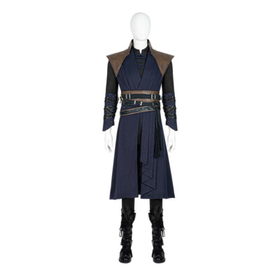 Doctor Strange 2 Dr. Evil Blue Full Set Halloween Cosplay Costume + Shoes
